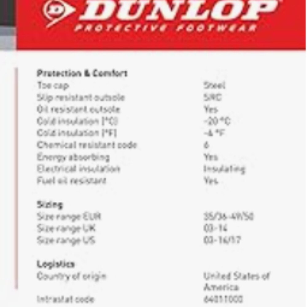 Dunlop FoodPro Purofort MultiGrip Safety Shoes EA51831 Size - 6 - Retail: $180 - Picture 4 of 4